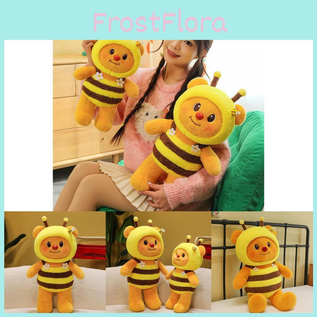 Butter Bear Brown Bear Bee Cartoon Stuffed Plush Doll Pillow Gifts Ornaments