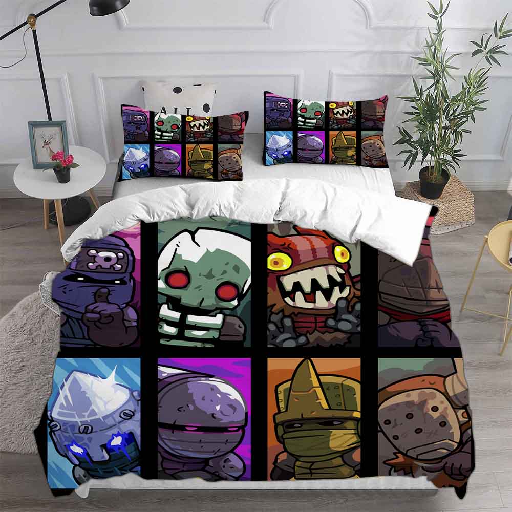 Castle Crashers Bedding Sets Eu Single Us Twin Comforter Quilt Bed Cover Duvet Cover Pillow Case 2-3 Pieces Sets Kids Adult Size