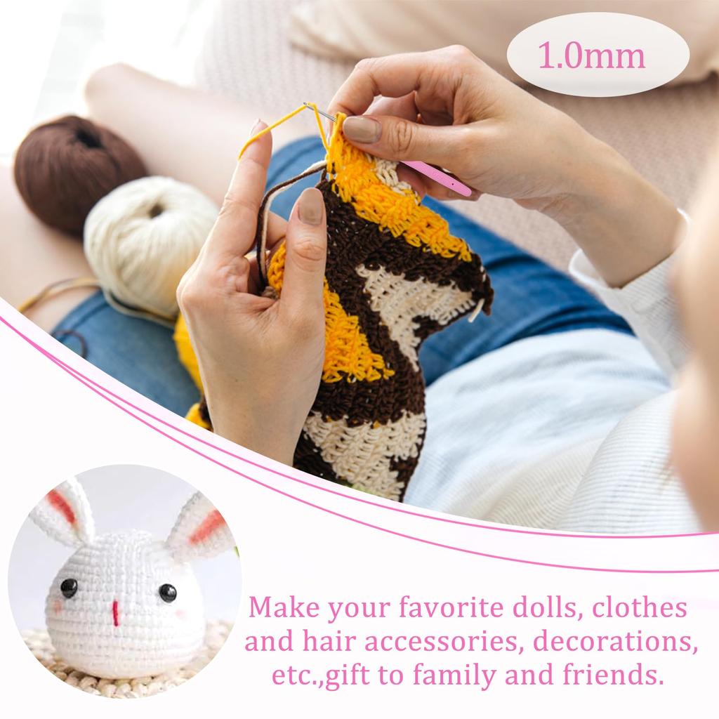 Fenrry 9pcs Knitting Tool  Soft Handle Aluminum Crochet Sweater Needle TPR DIY Craft Scarf Sewing Needles Knitting