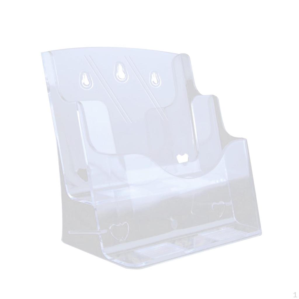 Acrylic Brochure Holder Display Stand Gifts Document Paper Literature Magazine