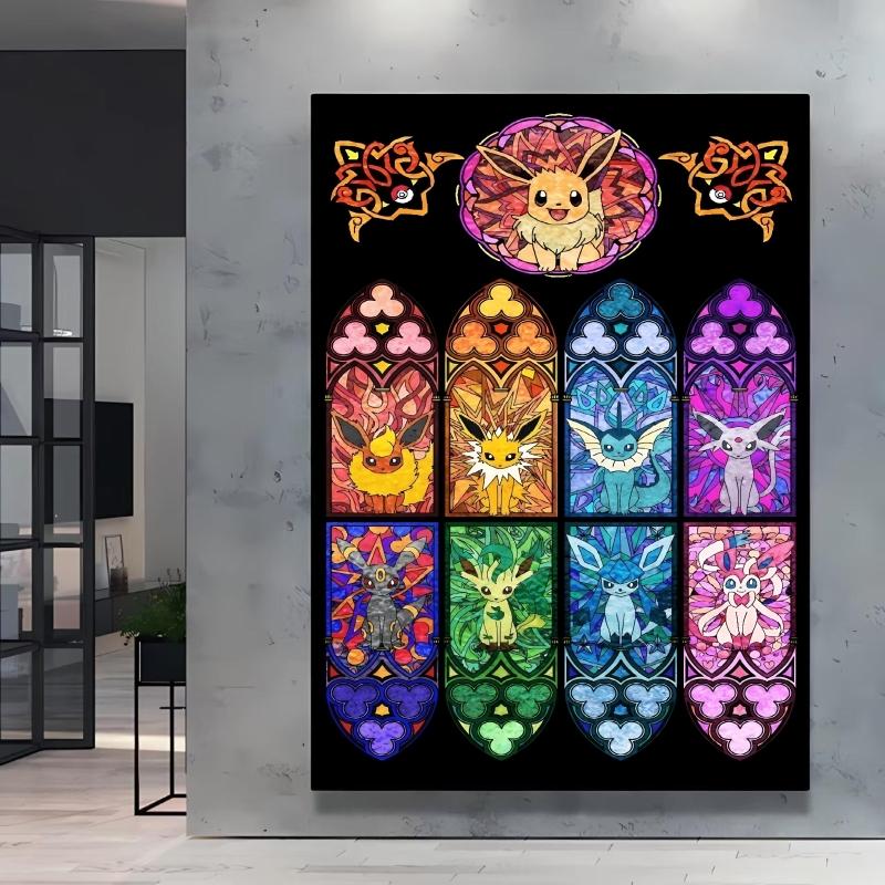 Modern and Stylish Pokemon Mew Decorative Paintings with Bright and Long Lasting Colors Adding A Touch of Brightness To Wall