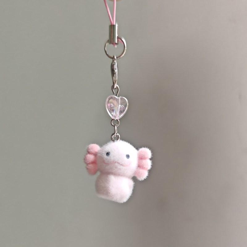 

Flocking Cat Phone Charms Pendant Cute Kawaii Cases For iPhone 14 CCD Airpods Y2K Sweet Pink Love Accessories Ins Korea New Other