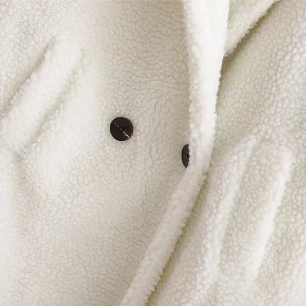 Toamnă Iarnă Femei Lângă Bej Teddy Jachetă Elegantă Femeie Gros Cald Cașmir Ocazional Fete Streetwear
