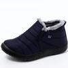 Women Boots Slip On Winter Shoes Women Ankle Botas Mujer Waterpoorf Snow Boots Female Plush Flats Casual Shoes 35-44 WSH4162