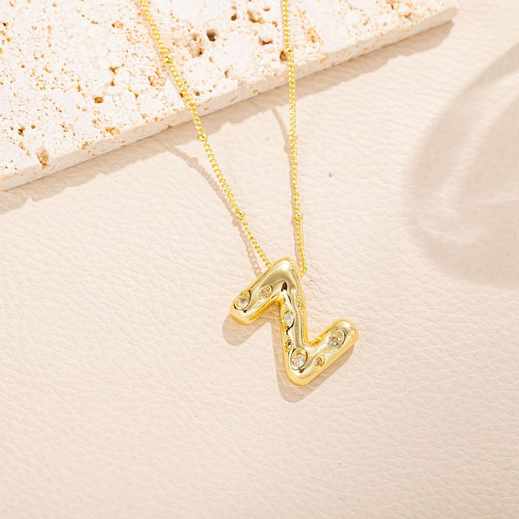 Women's Full Diamond Alphabet Pendant Necklace - DIY Clavicle Choker