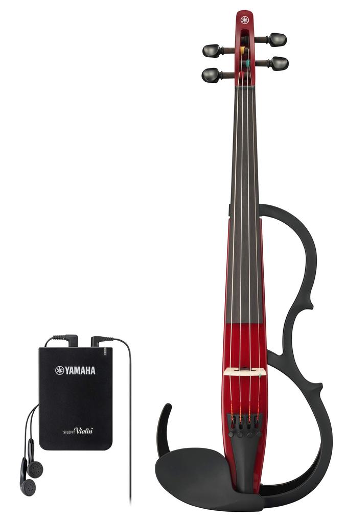 Yamaha YSV104RD Silent Violin, SRT Powered System, Acoustic-Like Body Resonance, Earphones Included, Red