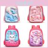 Cute Animal Print Kids School Bag With Anti-spinal Design And Oxford Fabric