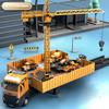 Alloy Construction Trucks Vehicle Toys For Kids Sounds Lights Effects Take Apart Container Crane,Excavator Trucks,Cement Mixer
