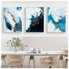 Ocean Blue Abstract Wall Art Picture Canvas Painting Poster Print Decor Wall Art Pictures Living Room Decoration Frameless