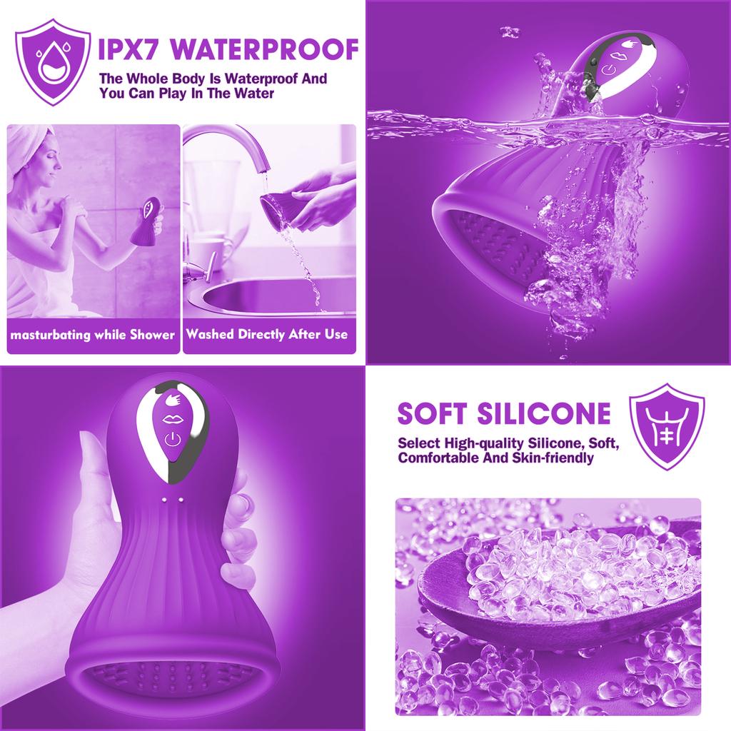 Klitoris-Brustvibrator, Saugen, Lecken, Zunge, Sexspielzeug für Frauen, Brustwarzen, Vagina-Stimulator, Orgasmus, kraftvolle Blowjob-Stimulation