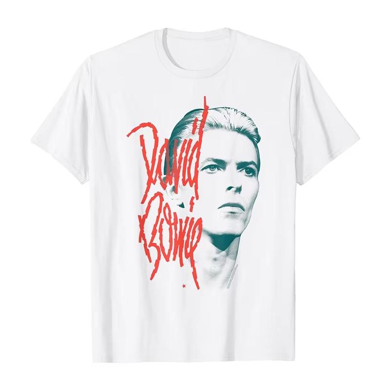 Hot Sale Rock Singer American Retro David Bowie Classic Poster Graphic Print T-shirt Men Women Summer New Tee Streetwear Fashion Loose Oversized Top