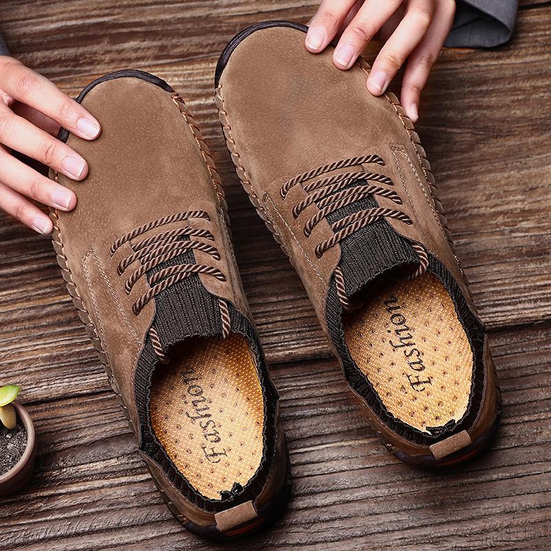 

2021 внешняя торговля большой размер повседневная обувь лето и осень новый внешняя торговля обувь Doudou ручной работы замшевые носки кожаная обувь 48 хаки