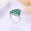 925 Sterlingsilber Damenring hochwertiger natürlicher grüner Achat feiner Schmuck Damenmodeschmuck, Jubiläumsparty-Geschenk