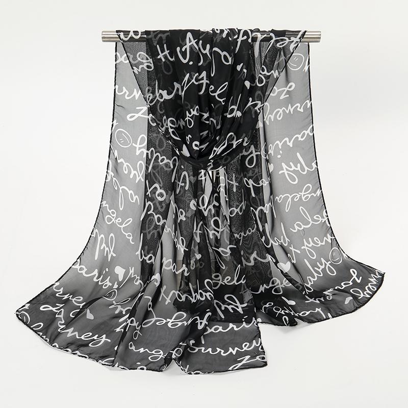 Indian Style New Chiffon Scarves Women Breathable Thin Simulation Silk Scarf Ladies Shawl And Wraps Women Printing Hijab Stole