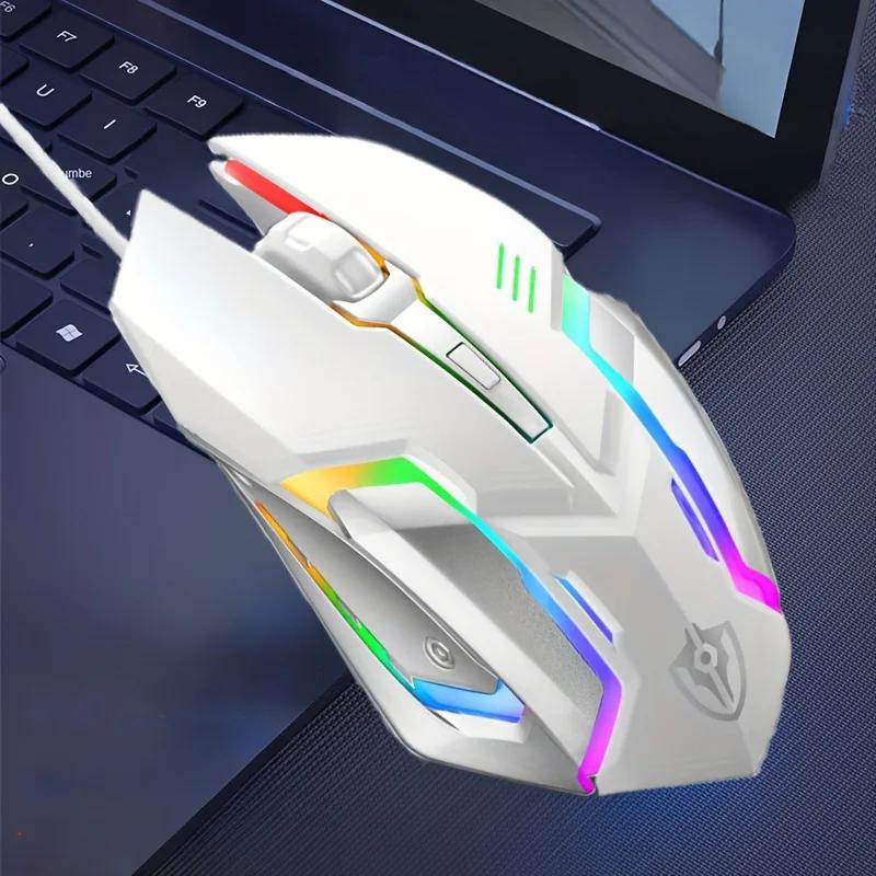 LED Backlit Wired Mouse Office Computer Gaming Mouse for Desktop Laptop