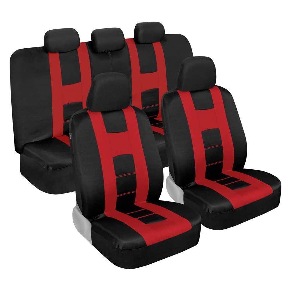 

Four Seasons Universal Car Seat Cover Full Set of Two-Color Front Seat Cushion Automobiles Car Rear Seat Cover червоний