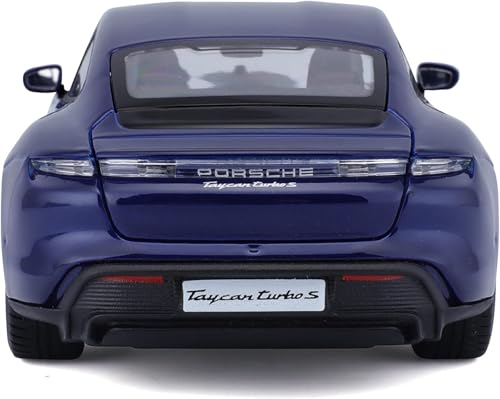 Burago Porsche Taycan 2019 Diecast Model Car, 1/24 Scale, Blue [Imported]