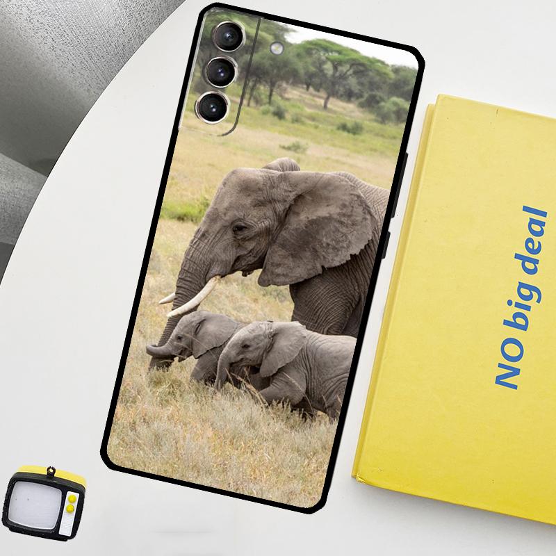 Elephant Baby Nature Phone Case For Samsung Galaxy S25 Ultra S20 S21 S22 S23 Plus S9 S10 S25 FE S24 Ultra Cover