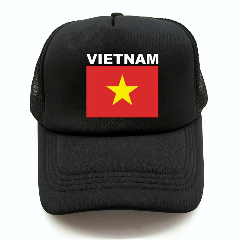Vietnam Trucker Cap Summer Unisex Cool Country Flag Hat Baseball Caps Unisex Outdoor Mesh Net Caps