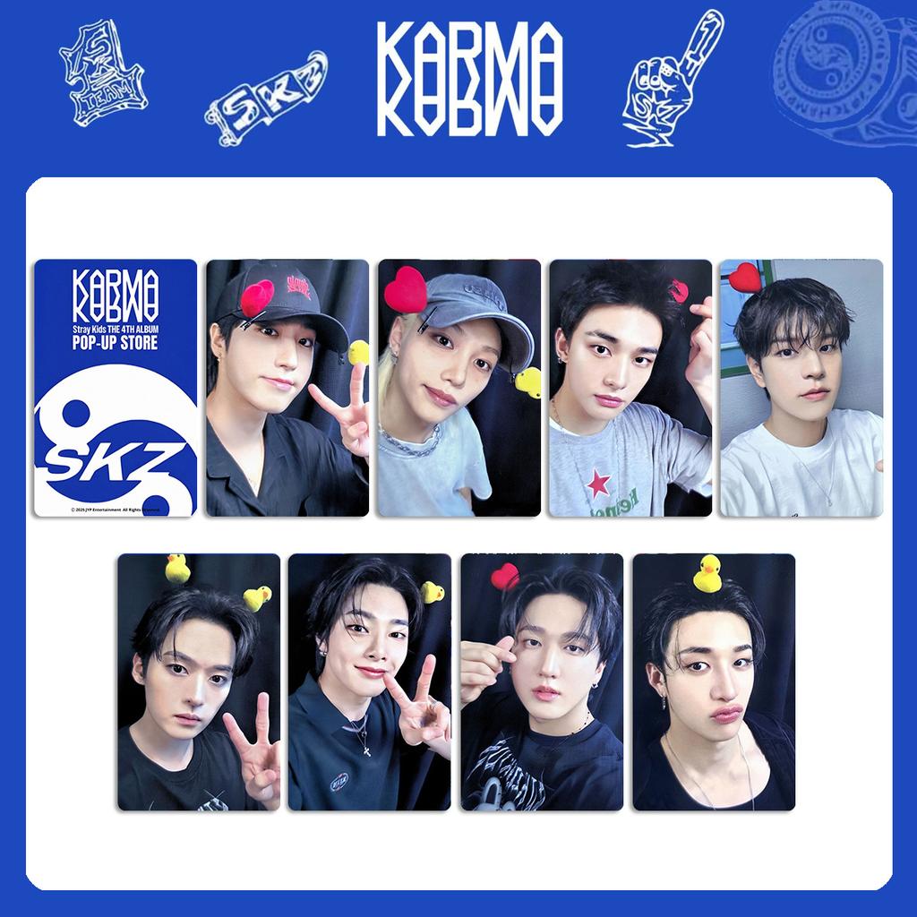 8Pcs Stray Kids Lomo Card Album Karma Peripheral Small Card Limited Edition Card Hooray Album Card Skzoo Special Small Card