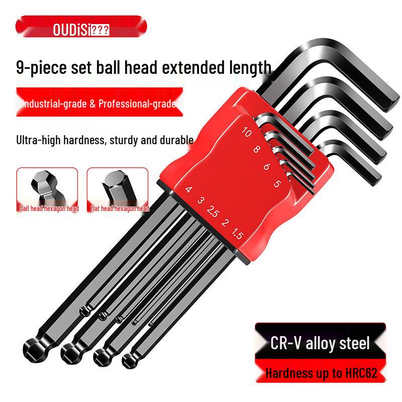 Colored Hex Wrench and Screwdriver Set - 6-Point, Multifunctional Tool with Extended Keys