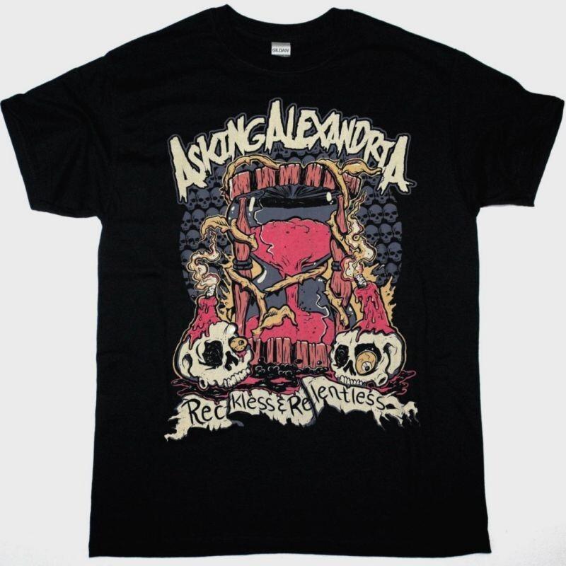 Vtg ASKING ALEXANDRIA RECKLESS RELENTLESS Cotton Black Unisex Shirt C262 XXL