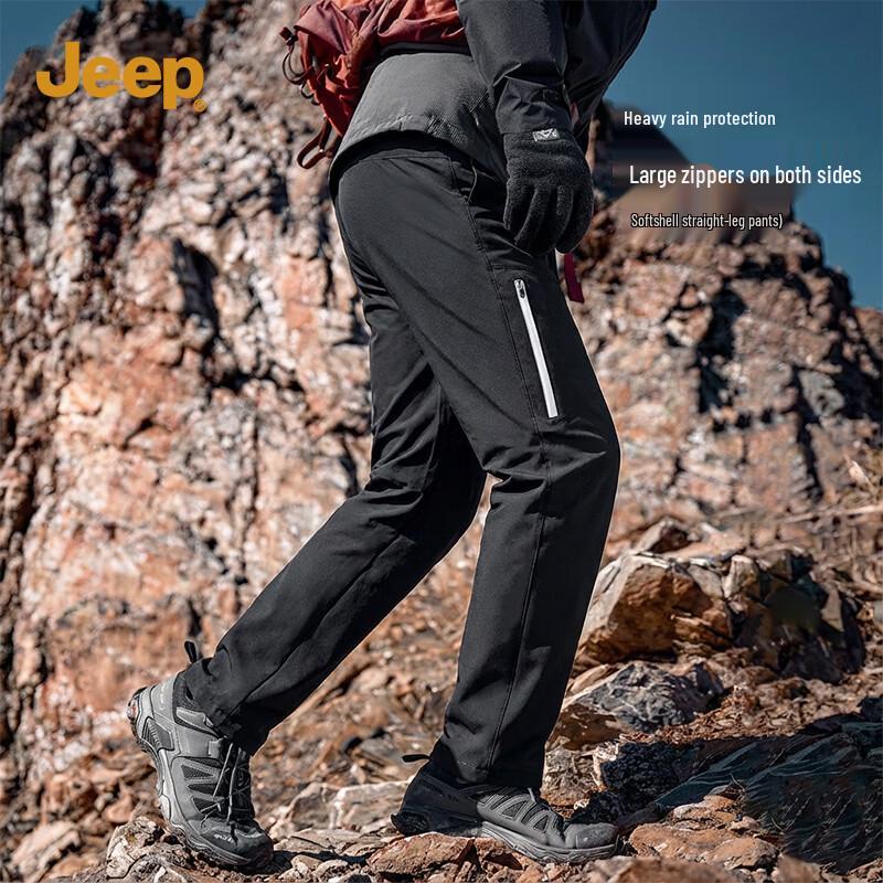 JEEP Men's Waterproof Softshell Straight-Leg Outdoor Pants
