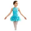 Kids Latin Dance Costume Glittery Rhinestone Feather Leotard Sleeveless Backless Mesh Patchwork Bodysuit for Competition Recital