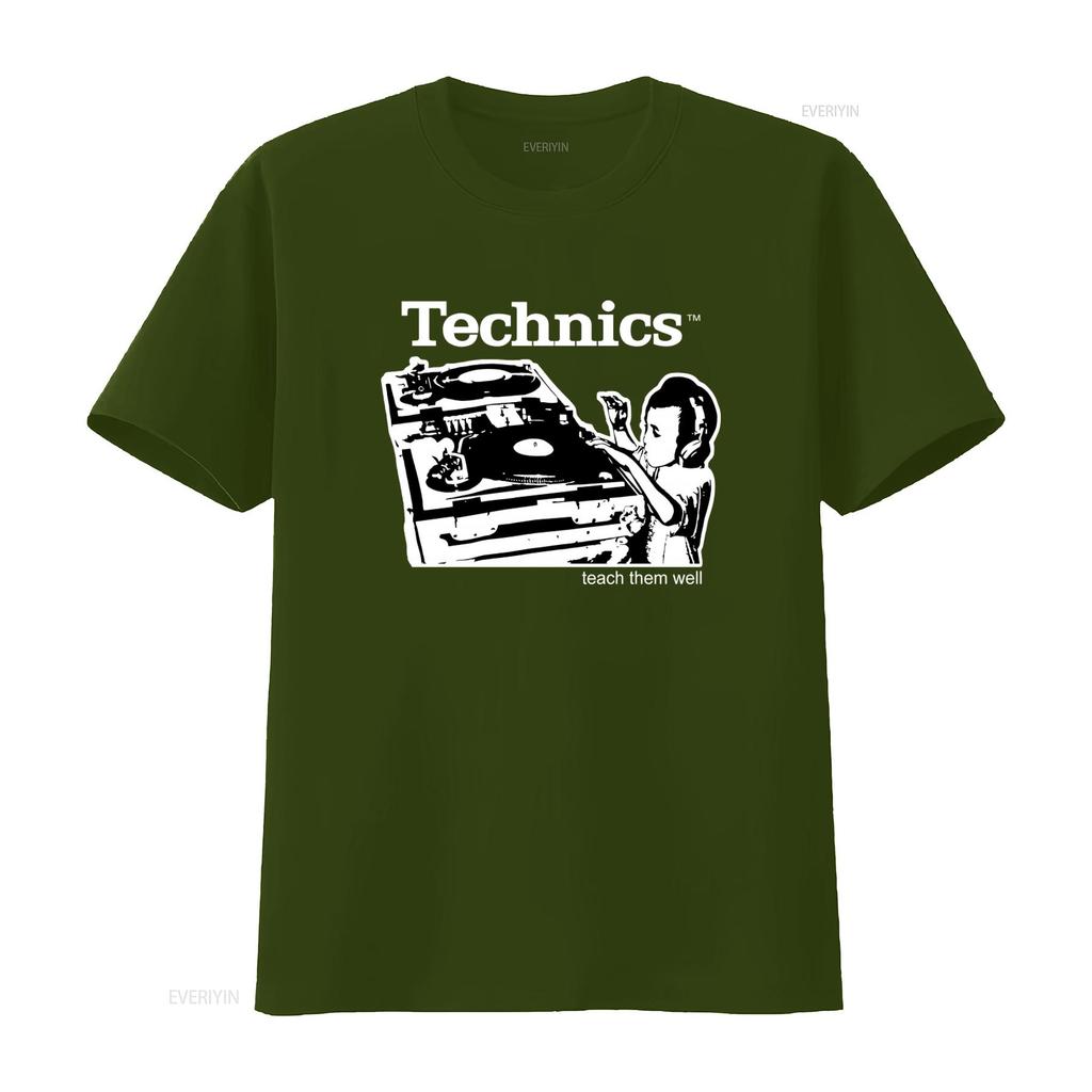 Technics Teach Them Well Boy As Dj Gray T Shirt S Chaser vintage Washed graphic designer clothes Breathable Unisex Soft