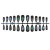 24pcs 3D Halloween Skull Ghost Almond Shape Nails - Scary Pumpkin Poison Prank False Nails