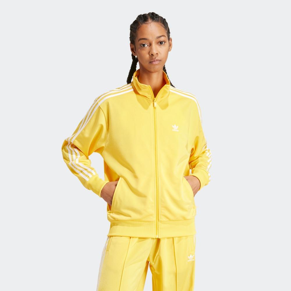 adidas Originals Adicolor Firebird Track Top With Three Stripes And Stand Collar Women Tops Bright-Yellow IP0611