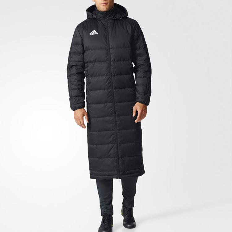Adidas Warm Casual Long Down Jacket Men Outerwear Black BS0056