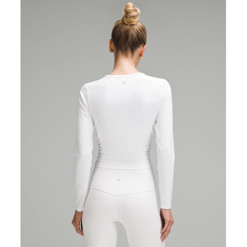 Lululemon All It Takes Ribbed Nulu Long Sleeve Shirt whIte