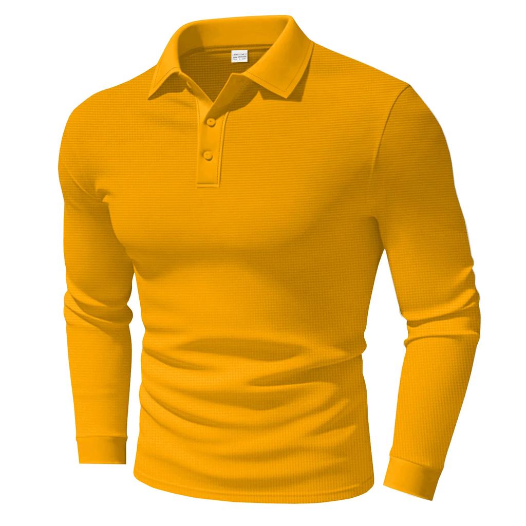 Spring Autumn Lightweight Breathable Men's Polo Shirts Casual Long Sleeve Quick Dry Comfortable Fit Polos