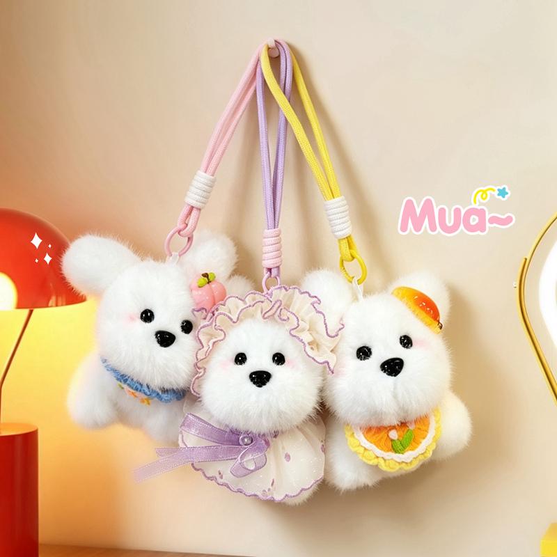 12Cm Dog Plush Toys Fragrant Pup Stuffed Pendant Adorably Keychain Kawaii Decor Toys Squishy Peluche Toysbirthday Gifts