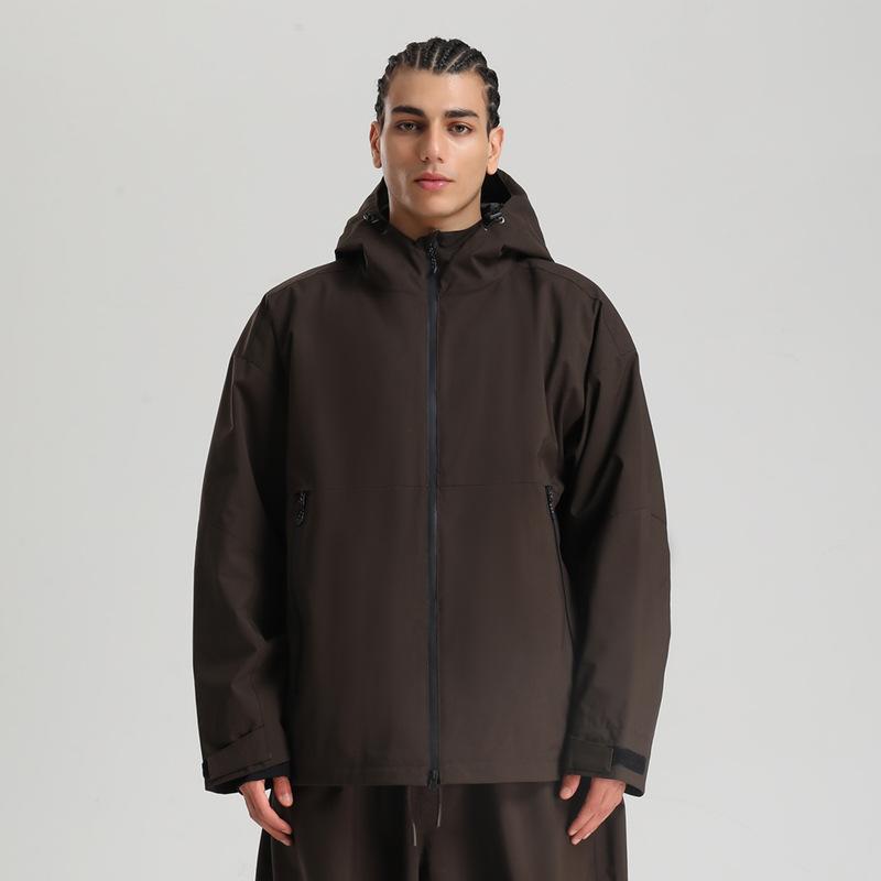 

Men s and Women s Ski Jacket Snowboard Coat Waterproof Winter Baggy Snow Jackets with Hood Windproof Warm Insulation Outdoor Sports Skiing Jackets XXL темно-коричневого кольору