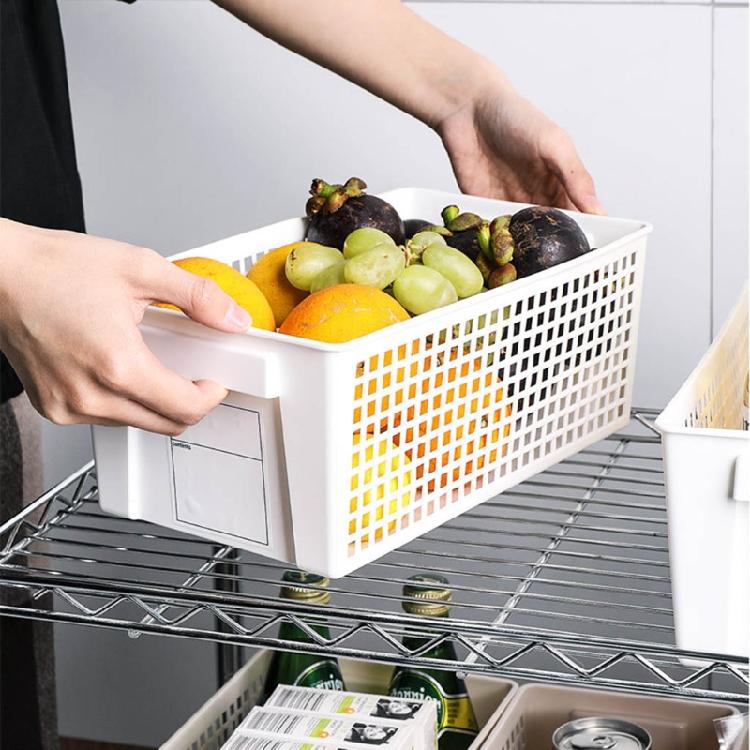 Rectangular Net Storage Crates Without Lid Hollow Out Storage Basket Stackable