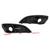 Artudatech 2PCS Matte Black Front Fog Light Lamp Cover Grille Fit for Ford Fiesta 2013-2017 C1BB15A298AA, C1BB15A299AA
