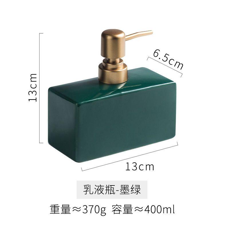 Creative Gold Press Lotion Bottle Hand Sanitizer Shampoo Ceramics Bottle Bathroom Accessories Soap Dispenser Bathroom Decoration
