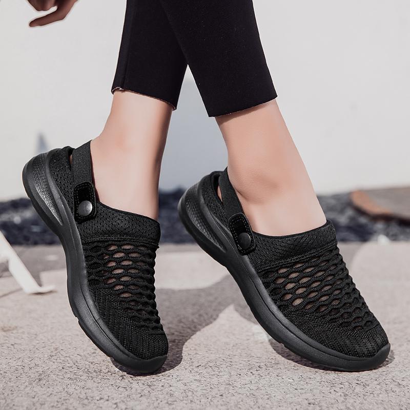Summer Women Slippers Casual Plus Size Black Grey Closed Toe Elevator Sandals Shoes for Girls