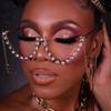 Letter E-A Tassel Eyeglass Frame No Lens Adjustable Jewelry Rave Designer Crystal Eyewear Frame Women Face Decoration