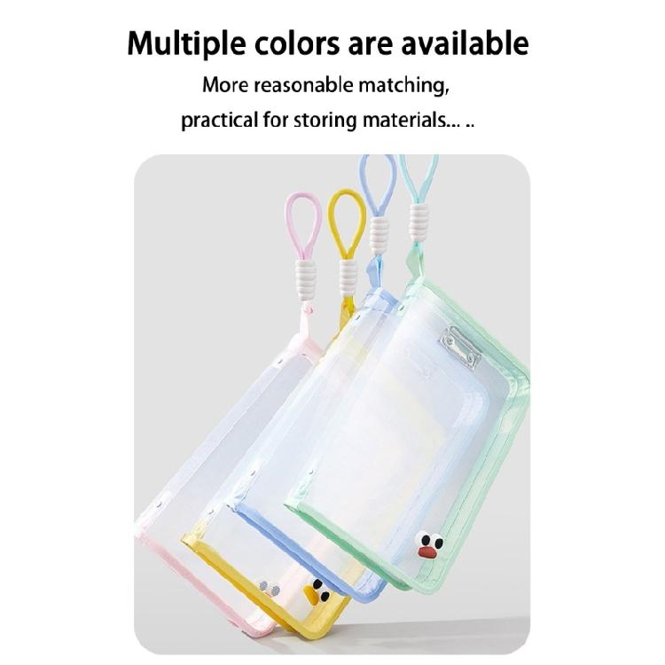 Clear PVC File Case Water Resistant File Organiser With Handle Letter Size Document Folder For Business School Document