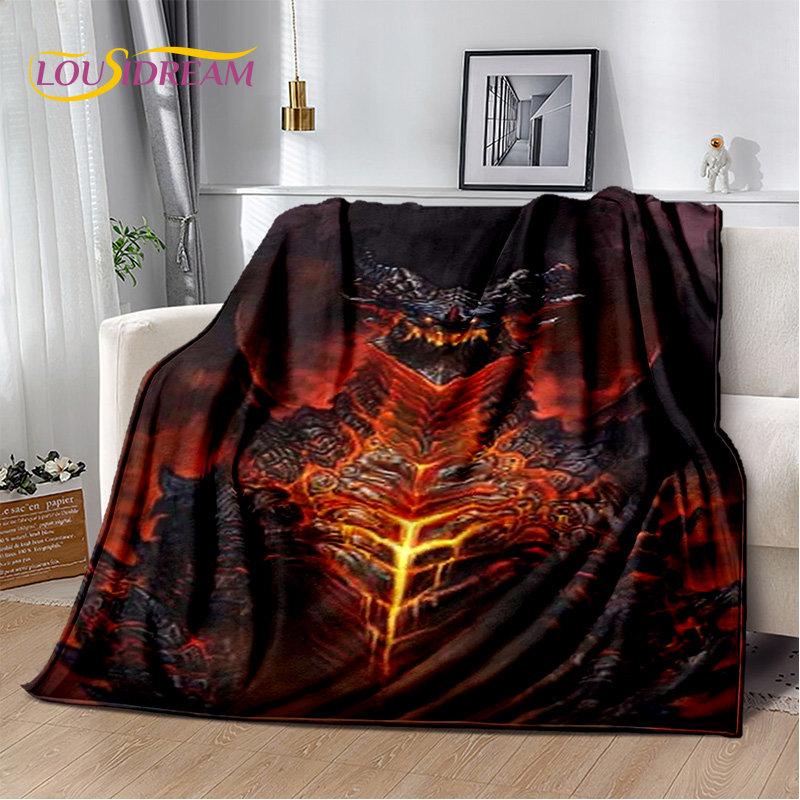 Мягкое плюшевое одеяло World of Warcraft, WOW, Game Gamer, фланелевое одеяло, одеяло для гостиной, спальни, кровати, дивана, чехол для пикника 75x90cm