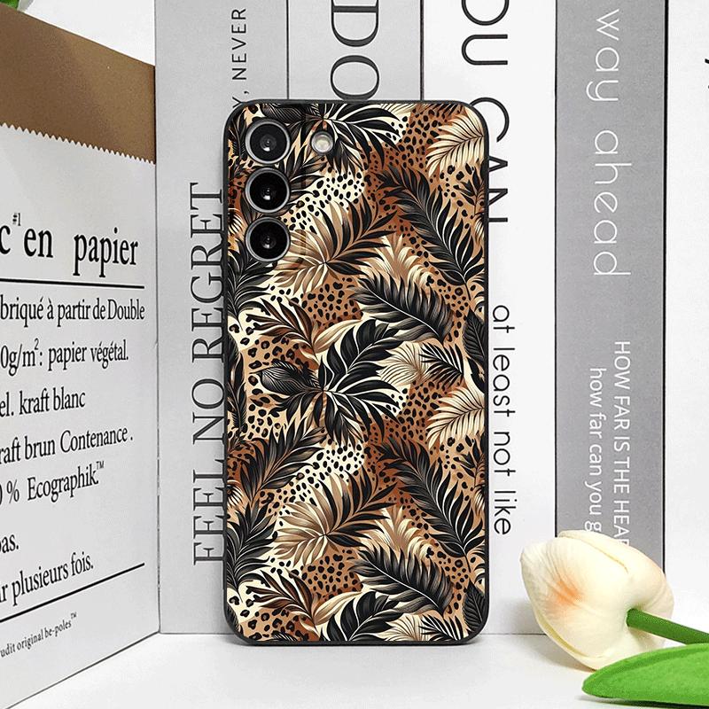 Vintage Art Palm Leaf Zebra Leopard Print Phone Case for Google Pixel 10 9A 8 A 7A 6 A 7 PRO 8 9 Pro XL 4G 5G Frosted Soft Cover