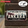 Pc Vintage Metal Sign Yard Signs  Wall Art (xcm) Ankara Aluminum Sign Capital of Turkey Retro Travel Decor Cityscape