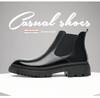 Men's Winter Cotton Martin Boots: British-Style, Mid-Cut Leather, Thick-Soled, Trendy Motorcycle Design