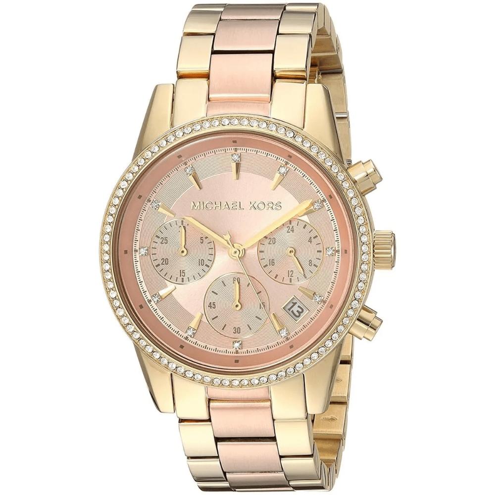 Michael Kors Orologio da Donna MK6475 Ritz Cronografo Bicolore