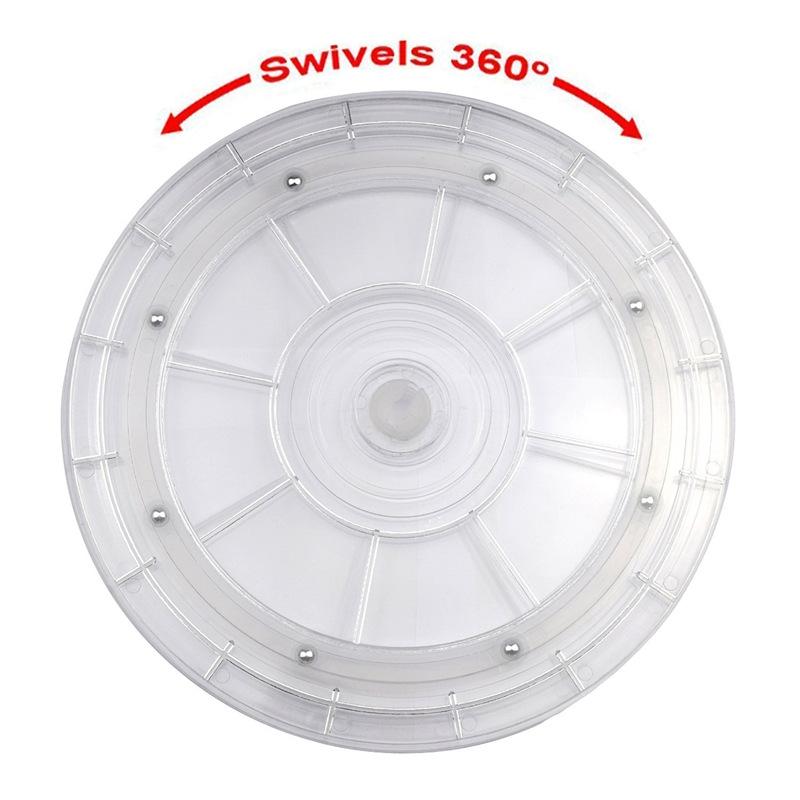 4/6/8/9/12in Turntable Acrylic Ball Bearing Rotating Tray for Spice Rack Table Cake Kitchen Pantry Corner Cabinets Decorating