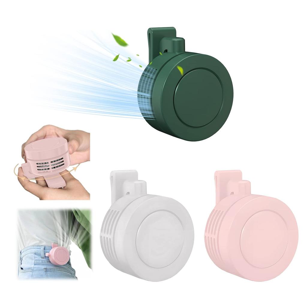 Portable Silent Bladeless Small Electric Fan Clip Hang Belt Mini Summer Outdoor Clip On Fan for Home Office Travel Accessories