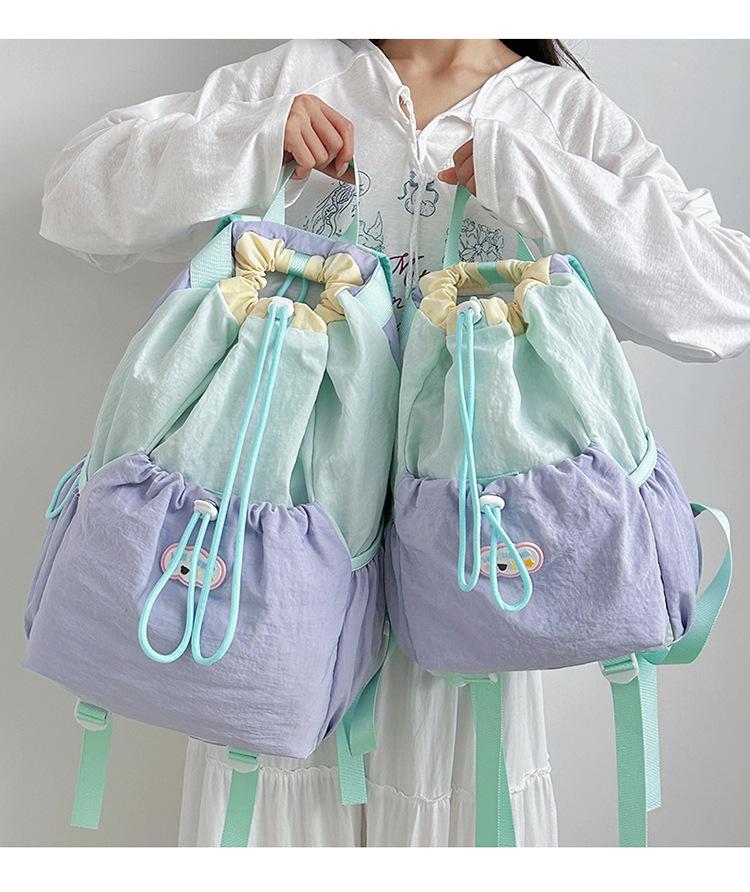 Schoolbag Mountaineering Bag New Drawstring Backpack Travel Backpack Light Sports Fitness Backpack Outdoor Camping Leisure Backpack
